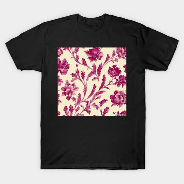 Rococo floral pattern, model 11 T-Shirt by Endless-Designs